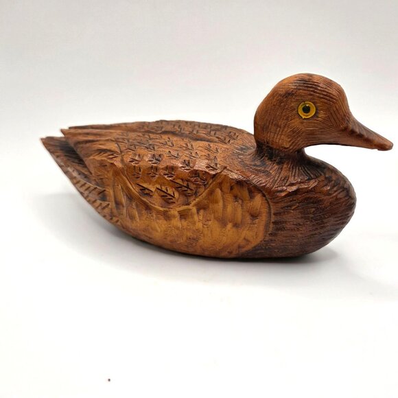 Vintage Hand Carved Wood Duck Decoy Female Mallard by GH Bushman Realistic - Picture 4 of 9